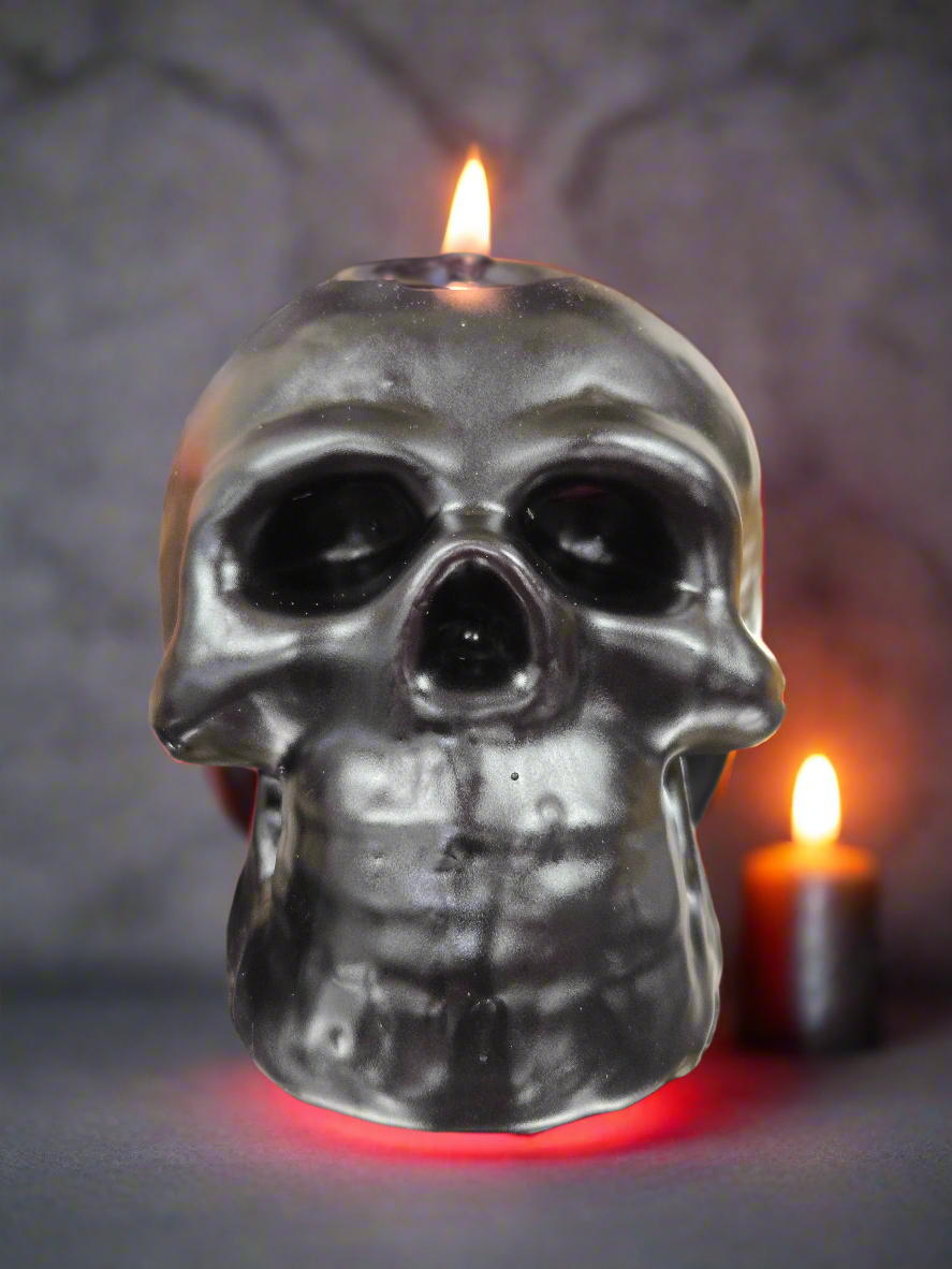 Bleeding Skull Candle